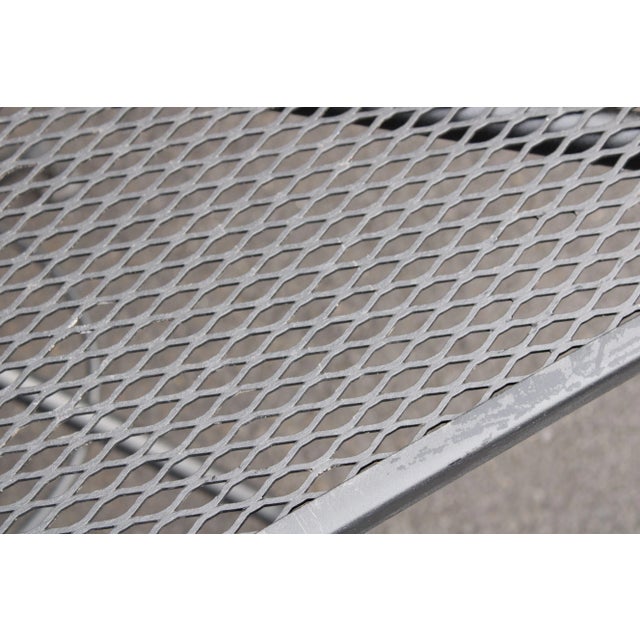 2010s 'Metro' Wrought Iron Outdoor Dining Table & Four Chairs Patio Set Attributed to Woodard - Set of 5 For Sale In Philadelphia - Image 6 of 13