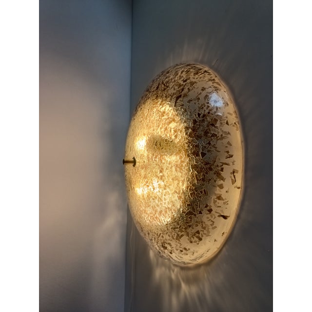 Mid-Century Murano Glass Flush Mount or Wall Lamp attributed to Hillebrand Lighting, 1970s For Sale - Image 6 of 11
