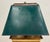 Metal Vintage Large Brass Table Lamp W/ Oversized Painted Green Shade For Sale - Image 7 of 9