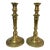 Antique French Brass Candlesticks- A Pair For Sale