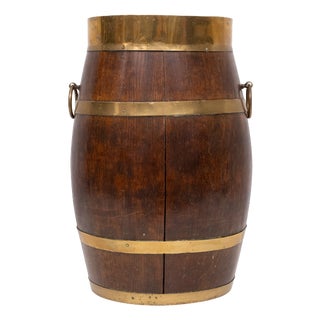 Antique Dutch Coopered Hallway Barrel in Oak, 1900 For Sale