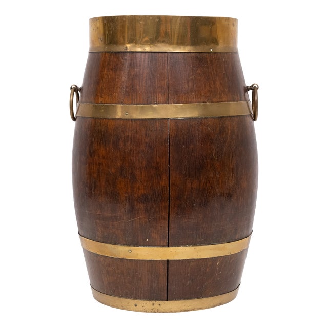 Antique Dutch Coopered Hallway Barrel in Oak, 1900 For Sale