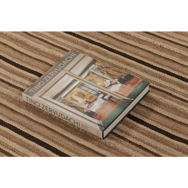 Rug & Kilim’s Contemporary Kilim in Brown and Black Textural Stripes For Sale - Image 9 of 9