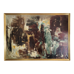 Large-Scale Abstract Expressionist Oil Painting by Paul Kallos (1928–2001)