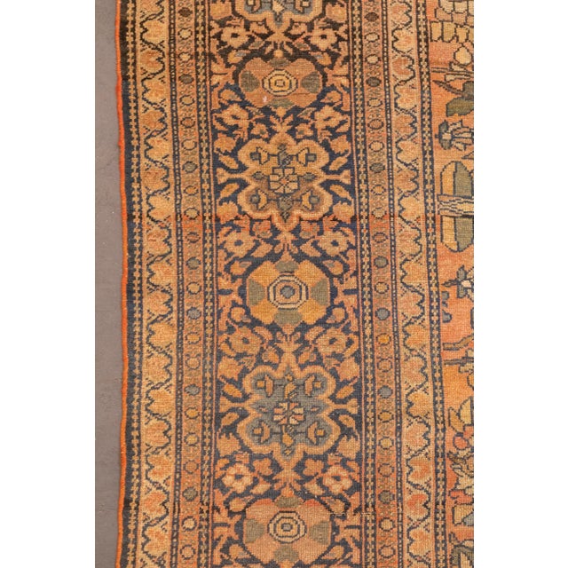 Burnt Orange Antique Malayer Rug 8'11'' X 11'5'' For Sale - Image 8 of 10