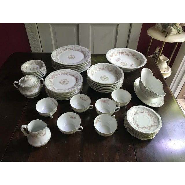 Gorgeous antique Orleans Bavaria, hand-painted porcelain pre-owned, set for 6 it is a great gift for antique or vintage...