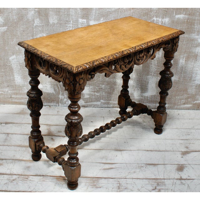 Victorian Oak Hall Table, 1890s For Sale - Image 10 of 10