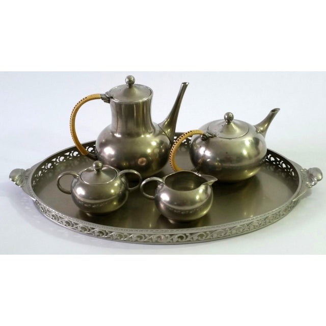 1960s Vintage Royal Holland Pewter Tea Serving Set Chairish