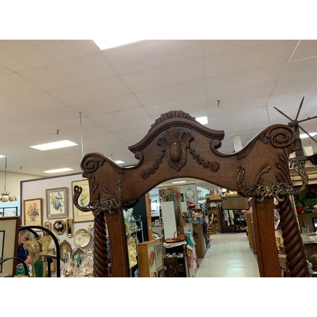 1900s Hall Tree With Original Brass Hooks, Mirror & Storage For Sale In Austin - Image 6 of 9