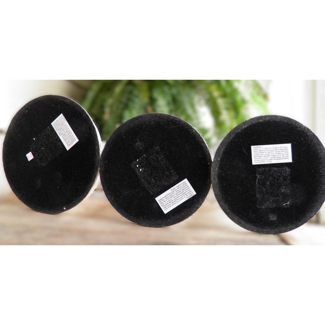 Early 21st Century Quality Set of 3 Cast Aluminum Weighted Barley Twist Pillar Candle Holders For Sale - Image 5 of 8