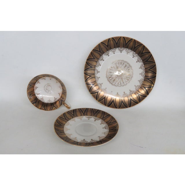 Mid-Century Modern 1950s HMS Royal Hanover Germany Bavaria Cup Saucer Dessert Plate 3pc For Sale - Image 3 of 18
