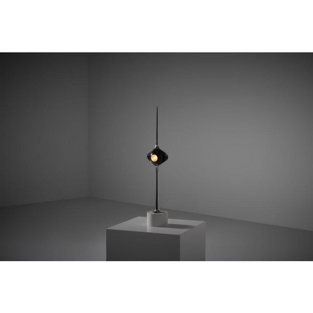 Cobra Table Lamp in Nickeled Brass by Angelo Lelii for Arredoluce, Italy, 1962 For Sale - Image 16 of 16