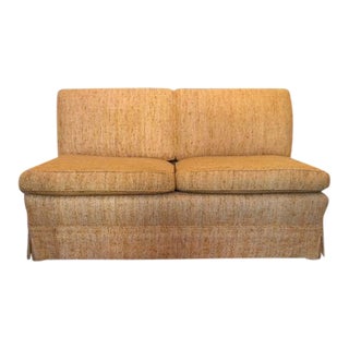 Mid-Century Gold Bouclé Loveseat For Sale
