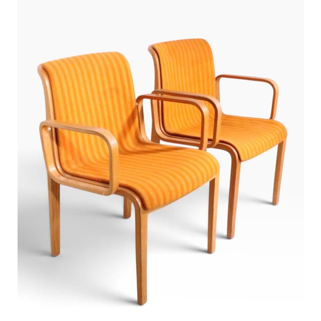 Mid 20th Century Pr. Bill Stephens for Knoll Arm Chairs C. 1970's For Sale - Image 5 of 16