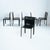 20th c., Italy, Enrico Pellizzoni black saddle-stitched leather over metal frame and seat. These chairs were designed by...
