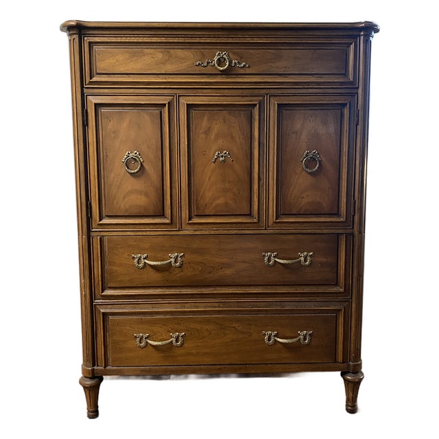 Henredon Solid Wood Armoire – Vintage Fine Furniture For Sale