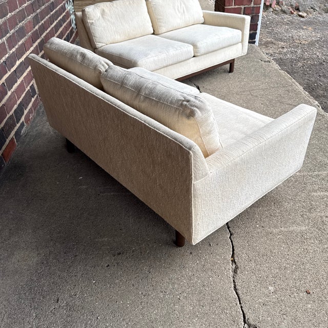 Cream Selig 2 Piece Sectional Sofa Mid Century Modern For Sale - Image 8 of 11