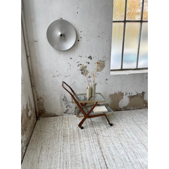 Brown Italian Cesare Lacca Trolley by Cesare Lacca, 1960s For Sale - Image 8 of 18