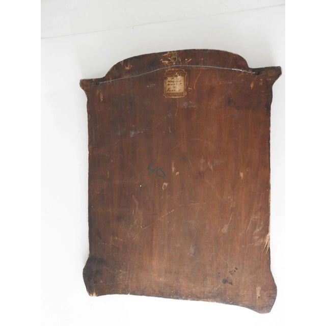 Wood Vintage 1920's Molded Compo Frame & Middle Eastern Market Print For Sale - Image 7 of 8