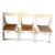 1960s Aldo Jacober White With Rattan Made in Yugoslavia Original Paint Rare Unique For Sale
