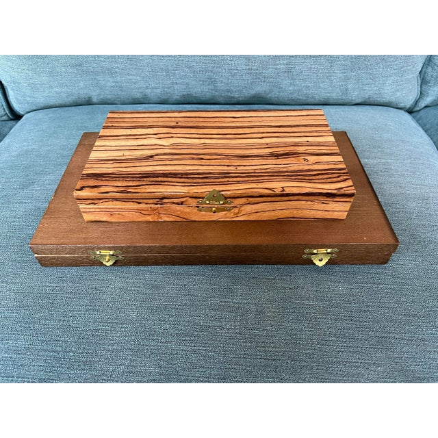 Wood Mid-Century Japanese Long Forks and Knives in Original Boxes- 14 Pieces For Sale - Image 7 of 8