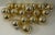 Nice vintage set of 18 gold glass holiday balls.