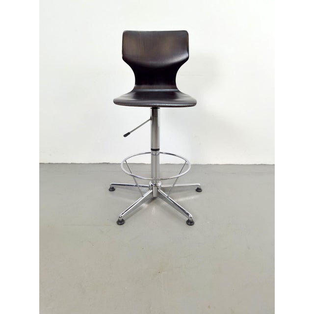 Wood Studio Chair with Foot Ring by Adam Stegner for Flötotto Pagholz, 1970 For Sale - Image 7 of 7