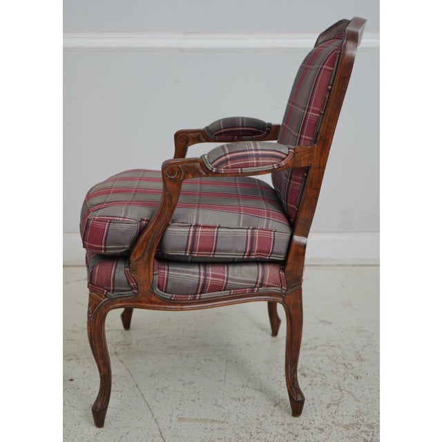 French Country Pair Jeffco Country French Style Open Armchairs For Sale - Image 3 of 12