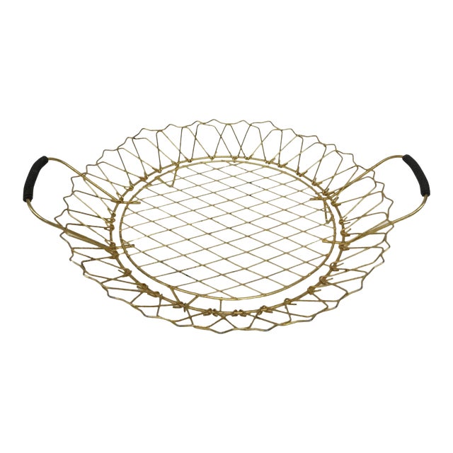 Vintage Brass Wire Pie Plate Holder Chairish