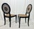 A striking pair of Italian neoclassical-style chairs, crafted in richly toned walnut and featuring beautifully detailed...