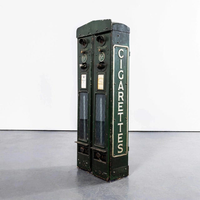 Vintage English Cigarette Disposal Vending Machine, 1940s For Sale - Image 8 of 8