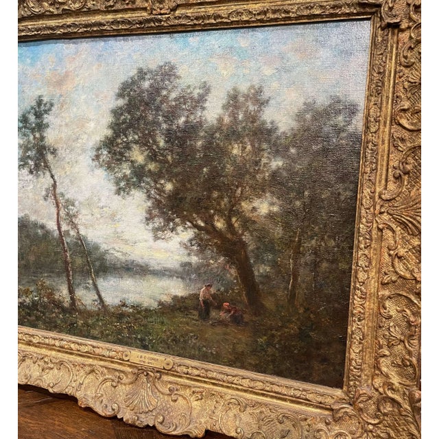 19th Century French Landscape Painting Signed Corot in Original Giltwood Frame For Sale - Image 11 of 18