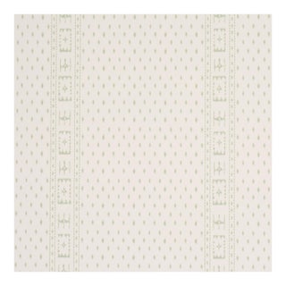 Sample - Schumacher Indah Batik Wallcovering in Sage For Sale