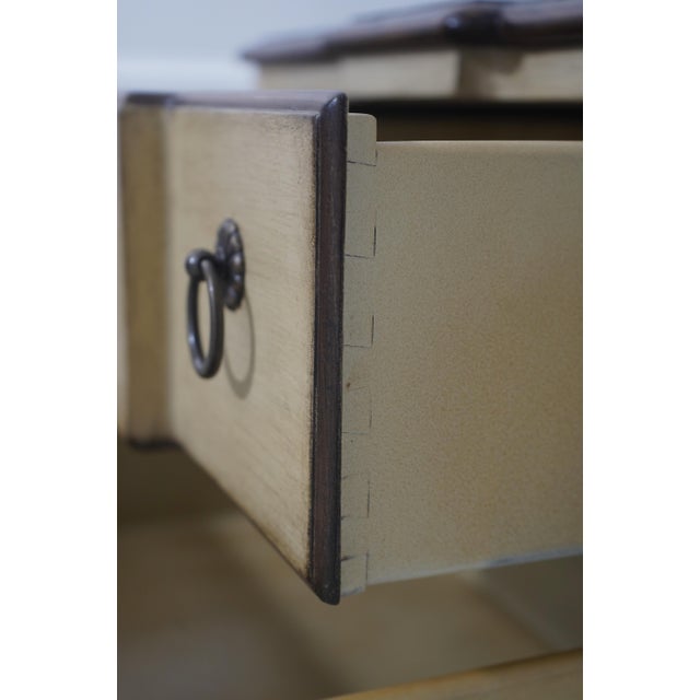 1990s 1990s Italian Continental Style 2 Drawer Painted Commode Chest For Sale - Image 5 of 17