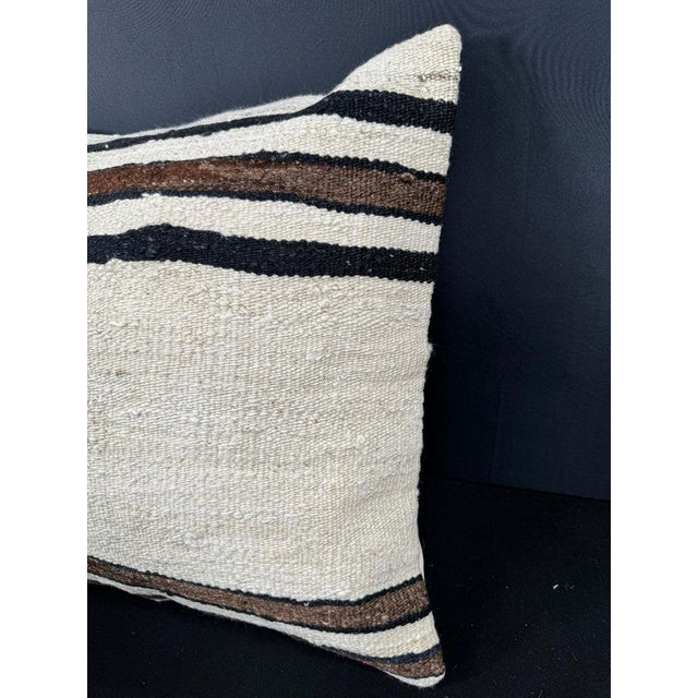 Contemporary Turkish Hemp Pillow Cushion Natural Beige Brown Cushion Cover 20x20 For Sale - Image 3 of 4