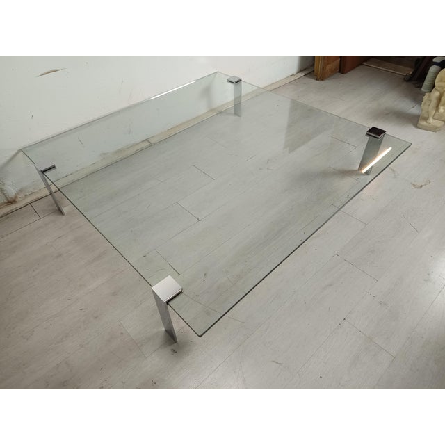 Large Vintage Table Basse Chrome from Roche Bobois, 1970s For Sale - Image 9 of 15
