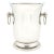 Vintage French Jean Couzon Stainless Steel Champagne Bucket / Wine Cooler With Ring Handles – Hollywood Regency / Neoclassical For Sale