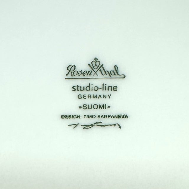 1970s White Porcelain Suomi Serving Bowl by Timo Sarpaneva for Rosenthal Studio-Line For Sale - Image 13 of 13