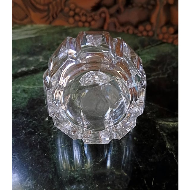 1940s French Antique Crystal & Silver Plate Cruet Serving Set Pair For Sale - Image 12 of 16