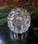 1940s French Antique Crystal & Silver Plate Cruet Serving Set Pair For Sale - Image 12 of 16