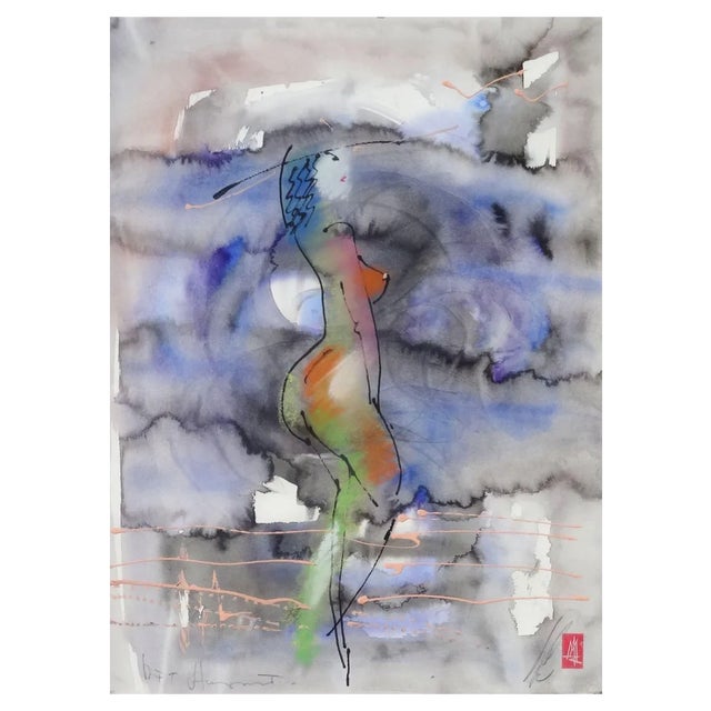 Maris Abilevs, Morning Dawn, 2014, Watercolor on Paper For Sale