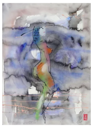 Maris Abilevs, Morning Dawn, 2014, Watercolor on Paper