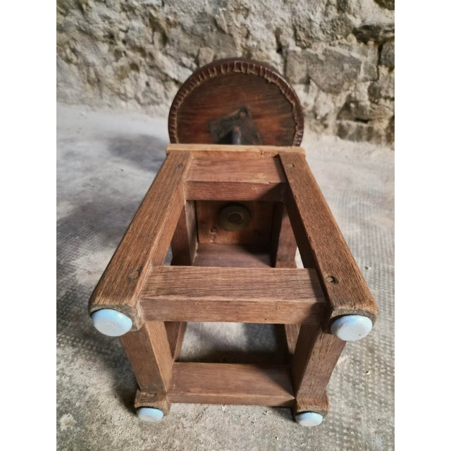 Antique Industrial French Adjustable Oak Workshop Stool, 1930s For Sale - Image 14 of 18