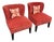 World Market Quincy Slipper Chairs, Pair For Sale