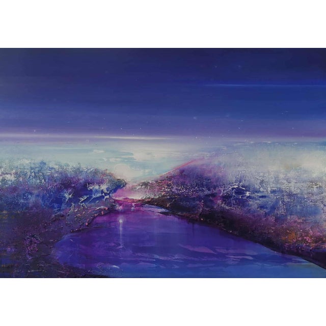 Barbara Hubert, Night of Falling Stars 2, 2025, Oil on Canvas For Sale
