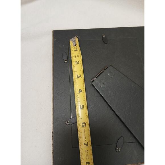 1960s Ornate Mediterranean Wood Glass 9.5x7.5 Picture Frame Carved Gold Beige Italian For Sale - Image 15 of 15