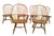 Late 20th Century Bent Brothers Colonial Style Bow Back Windsor Oak Wood Dining Chairs For Sale
