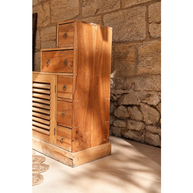 Antique Staircase Kaidan-Tansu Cabinet in Wood For Sale - Image 4 of 7