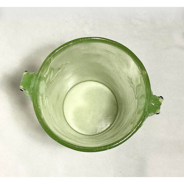 Vintage Lucite Translucent Green Tree Frog Ice Bucket Wine Cooler For Sale - Image 4 of 12