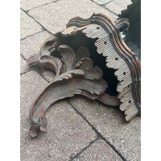 Wood Early 2000s Chippendale Style Mirrored Wall Shelves - A Pair For Sale - Image 7 of 13